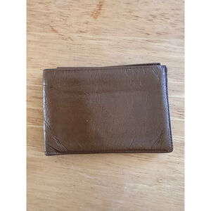 Vintage Norfolk Brown Leather Bifold Wallet Made in Canada Minimalist EDC